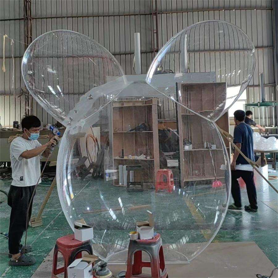 亚克力动物模型透明大型动物造型透明人物造像原厂制作有机玻璃兔