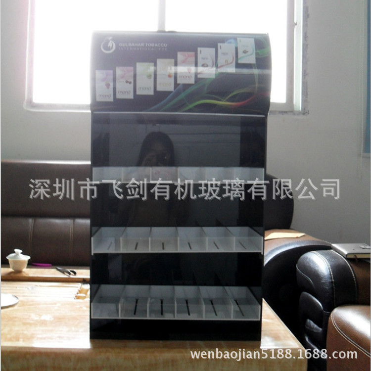 亚克力黑色多层香烟展示架