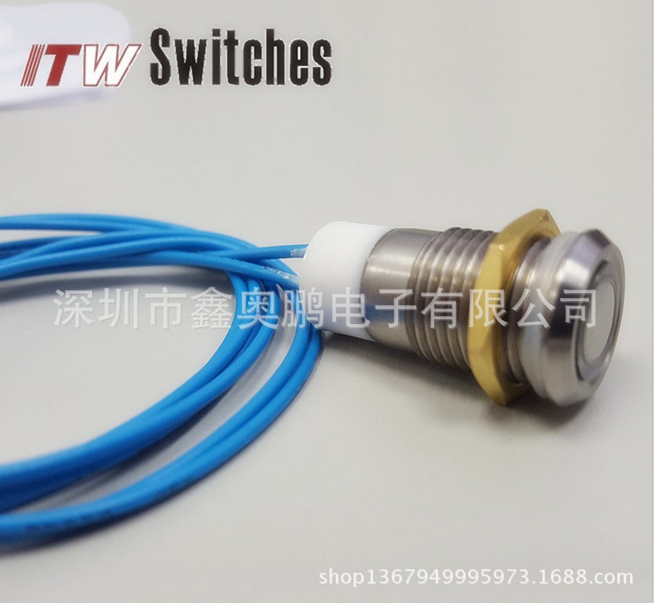 ITW12M金属带灯按钮开关IP67