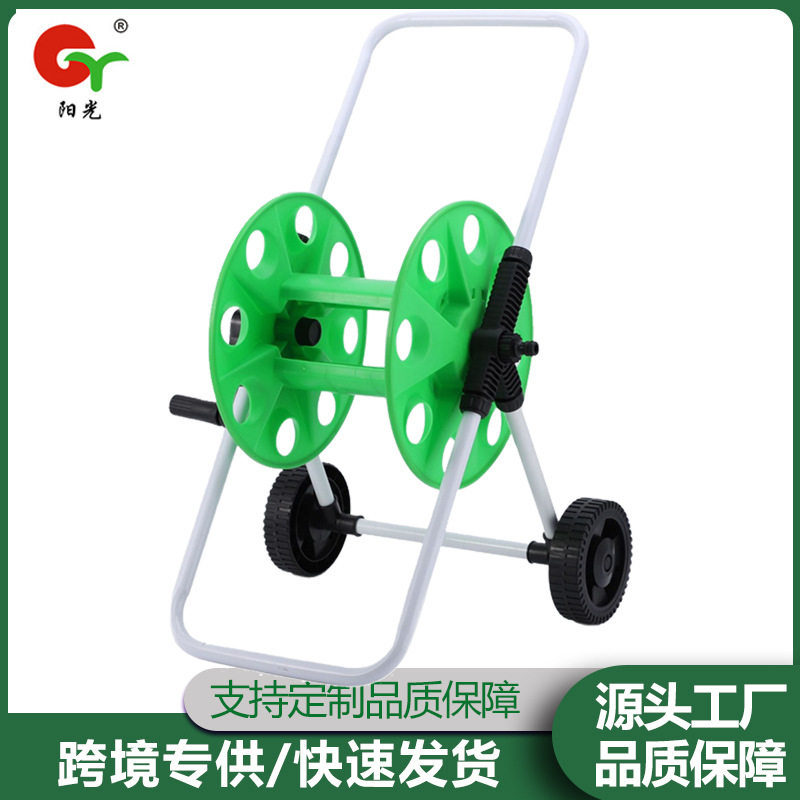 洗车水管收纳车50米浇花缠绕卷线器园林转盘管架家用手推水管车