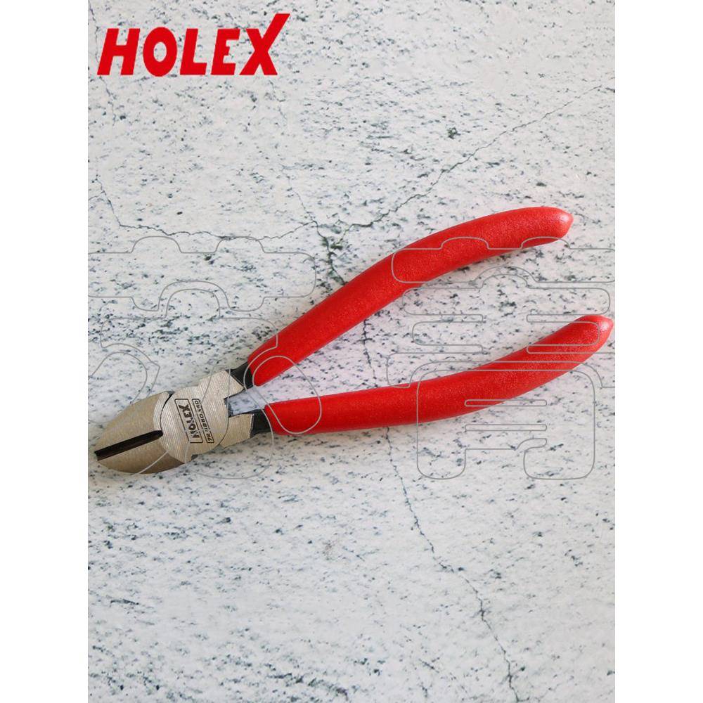 德国霍夫曼HOLEX斜嘴钳 斜口钳 光面钳体 精巧型 手柄带塑料覆层