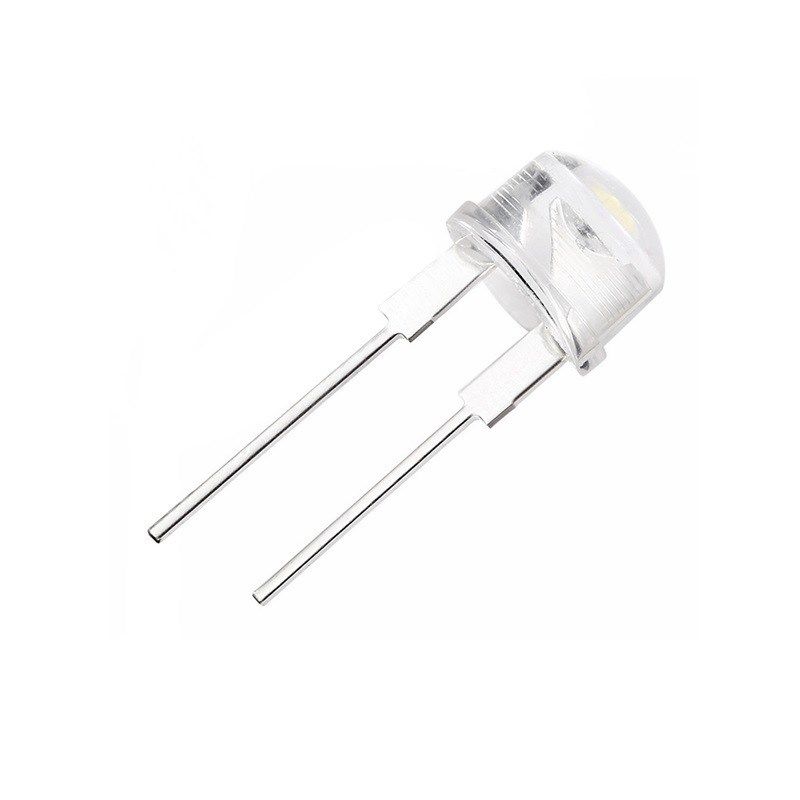 f8草帽白灯F8白暖白1Wled灯珠8mm白色光大功率灯珠0.5W1W 大支架
