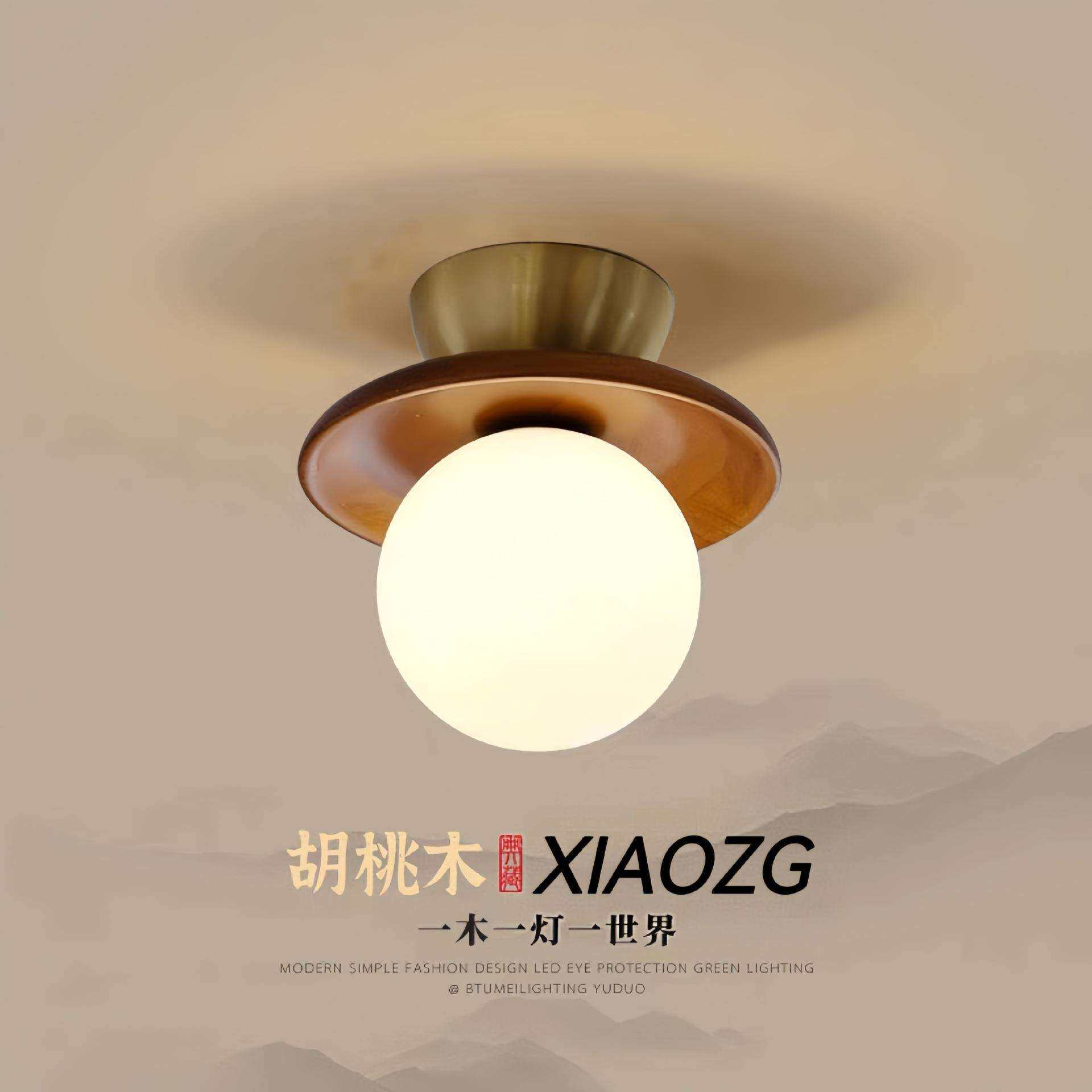 中古法式创意魔豆走廊过道灯奶油复古日式阳台灯入户玄关吸顶灯