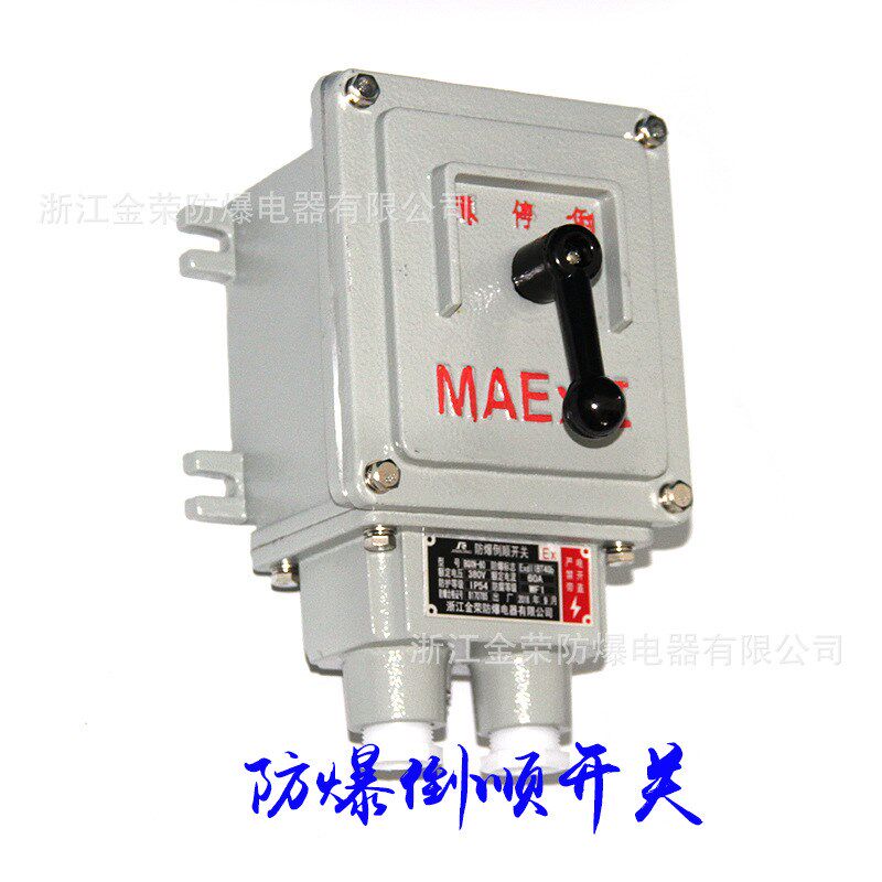 BHZ51防爆转换开关10A25A60A启停组合电机操作盒正反转倒顺控制箱