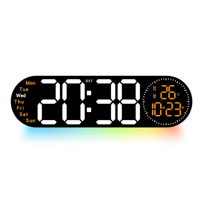 新款多功能LED闹钟学生专用宿舍小闹钟双组闹钟正倒计时6666