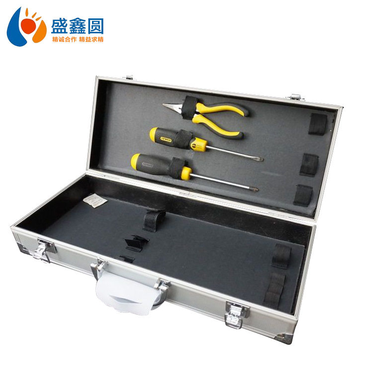 厂家办公工具箱铝合金ABS防水多功能手提收纳箱420x170x70mm