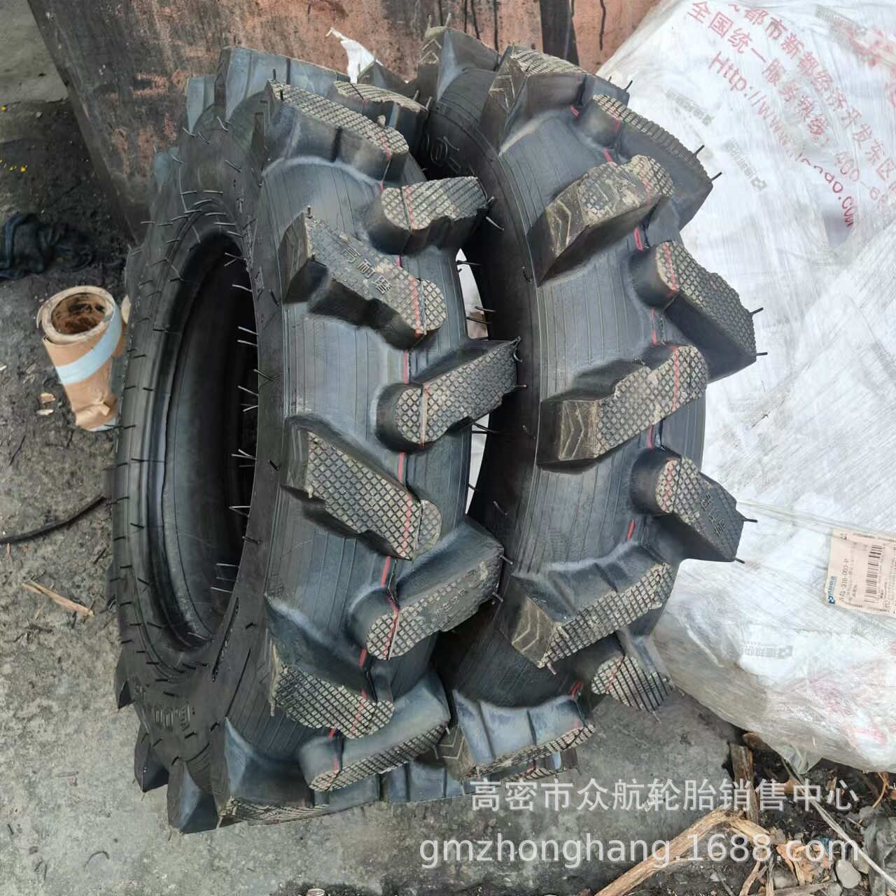 农用机械拖拉机轮胎 6.00-16 6.00-14 6.00-12 抓地虎人字花纹