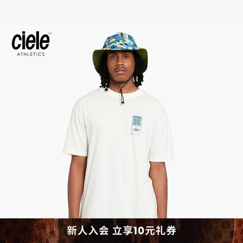 Ciele PARADIS胶囊系列 平缝印花图案透气棉麻短袖男士T恤