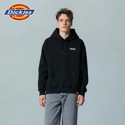 Dickies帝酷适25秋冬新款宽松背后印花码头元素连帽卫衣 男女情侣