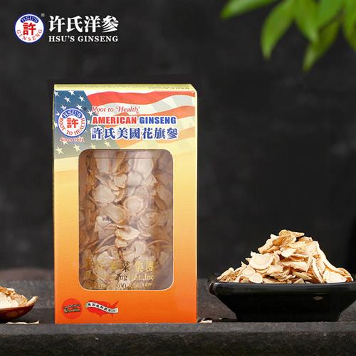 许氏美国西洋参片切片含片 S126MM美国花旗参切片 精选罐装113g