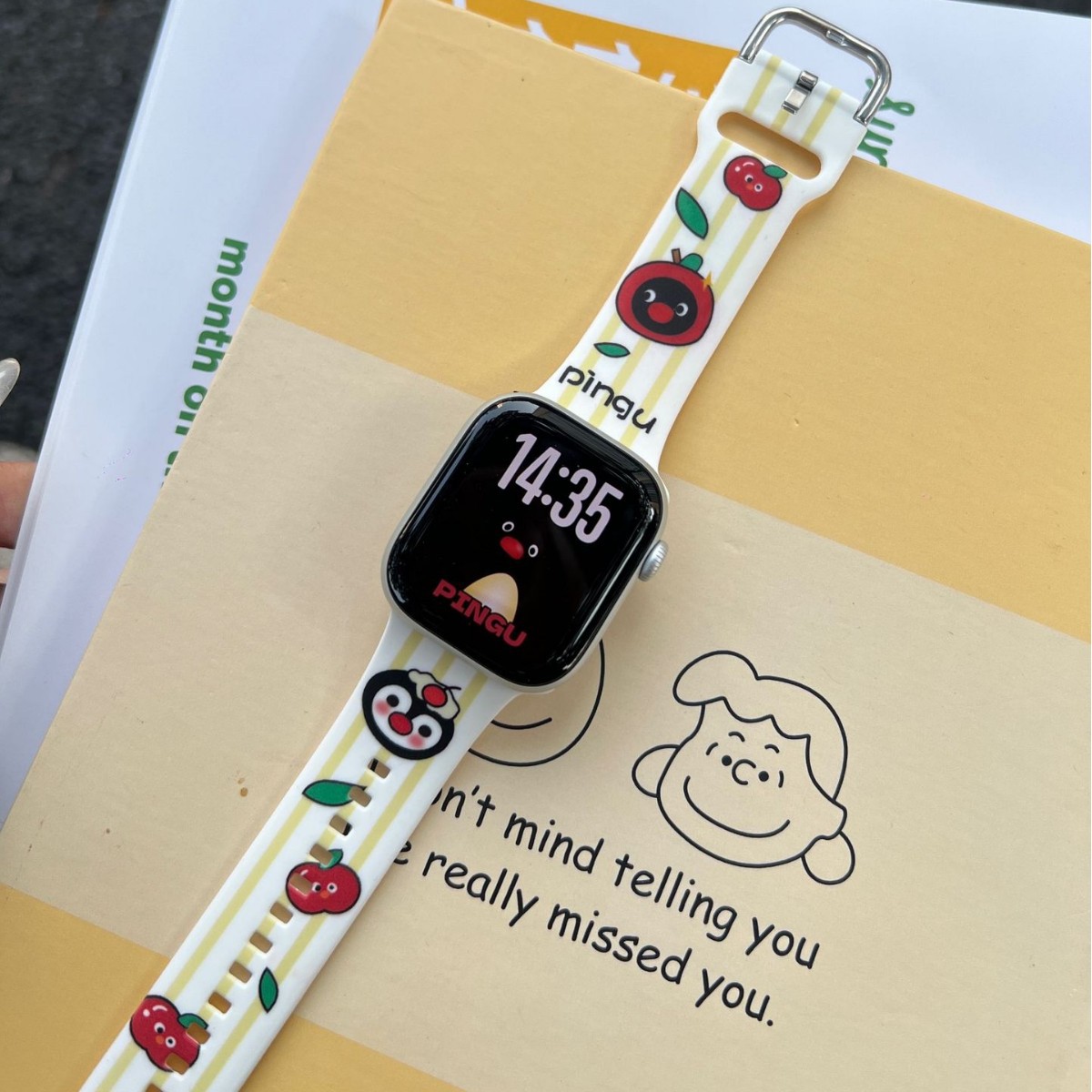 Pingu企鹅硅胶适用iwatch9苹果手表s10可爱apple watch表带s876SE