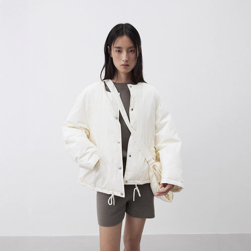 Onde 90白鸭绒锁温保暖短款面包羽绒服