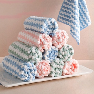 加厚洗碗布珊瑚绒抹布擦桌布百洁布厨房清洁吸水抹布