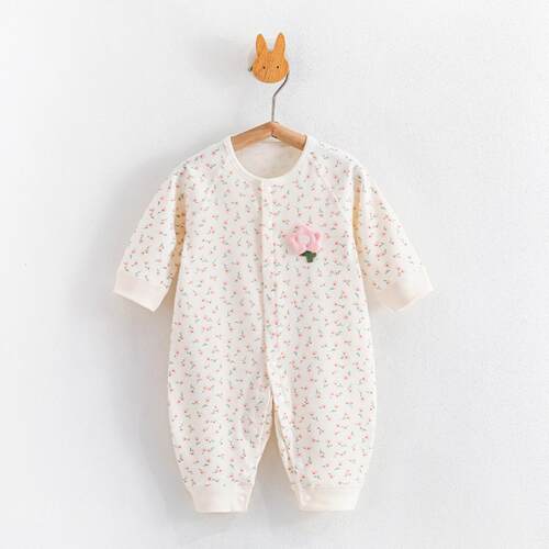 四季新生婴儿棉连体衣春秋款