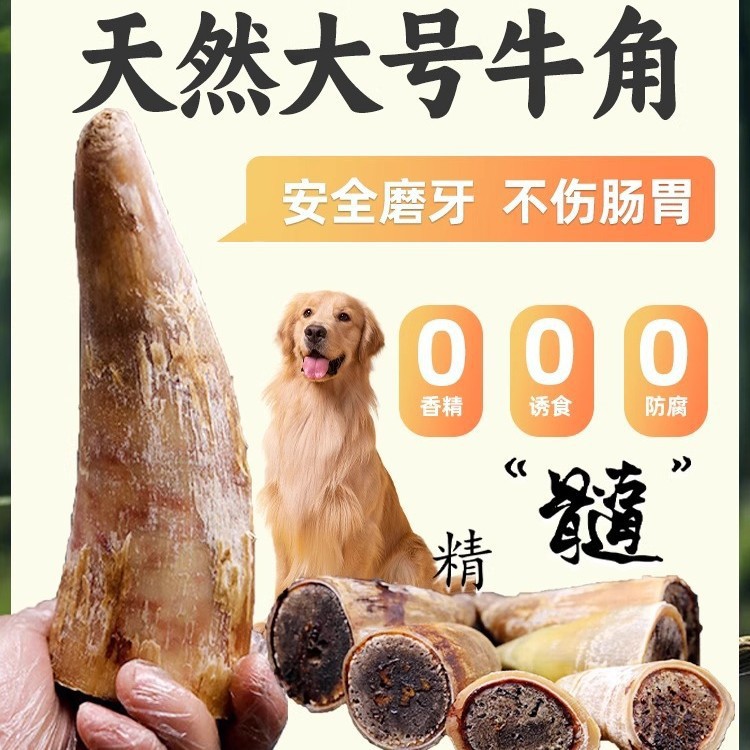狗狗磨牙棒烘干牛角洁牙补钙小中
