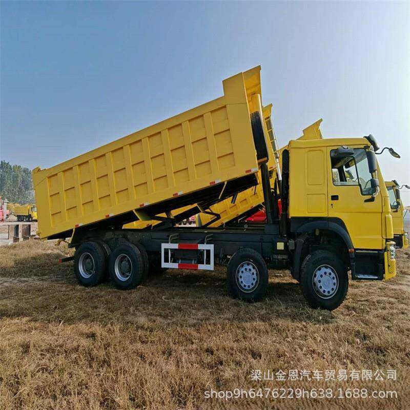 出口二手豪沃重汽HOW8*4自卸车12O翻斗卡车型自卸运轮输重944工程
