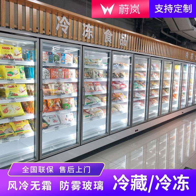 立式冷冻柜双门冰箱便利店水饺速冻柜可调冷藏保鲜柜超市商用冰柜