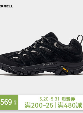 MERRELL迈乐MOAB3迈越者黑色女款V底防滑耐磨专业徒步登山鞋