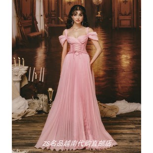 法式 ZS名品越南设计师Sissy 新款 nation 温柔甜美吊带公主裙 冬季