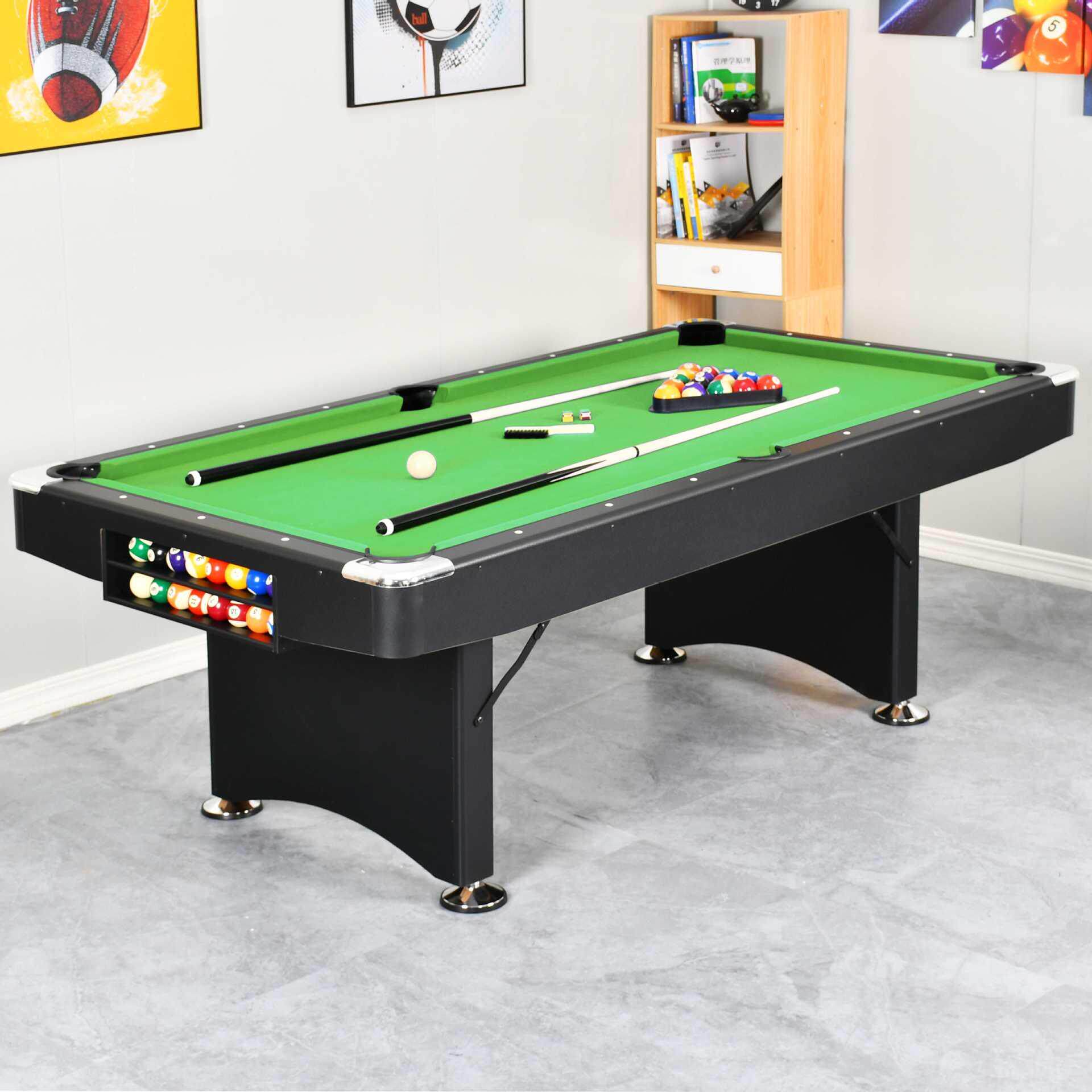 包邮快速安装新款7尺折叠台球桌成人室内家用桌球台2合1Pool