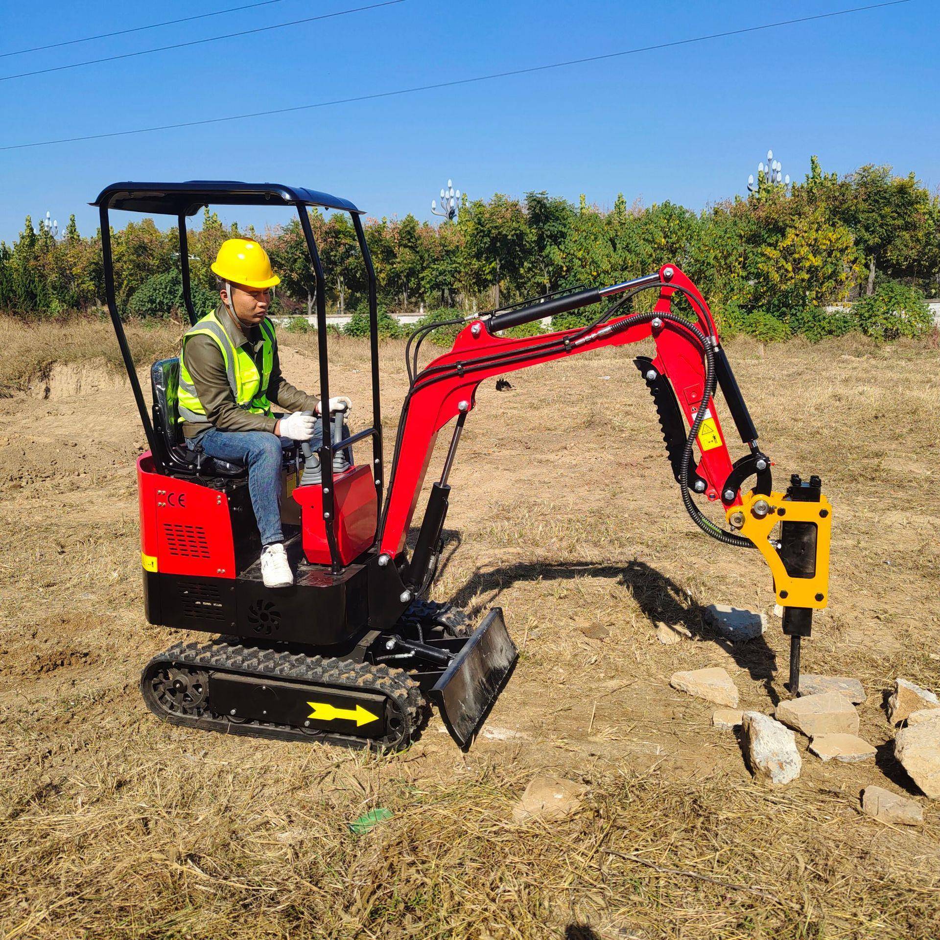 出口南美燃油式农用挖掘机迷你excavators庭院果园施工挖沟机