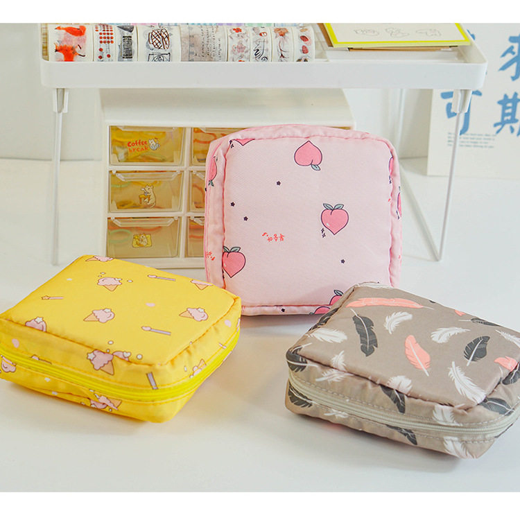 卫生巾收纳包姨妈巾随身便携式高颜值学生卫生棉月事包卡通零钱包