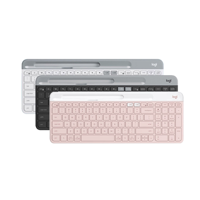 罗技 K580 无线蓝牙双模薄膜键盘办公平板ipad轻音平板ipad