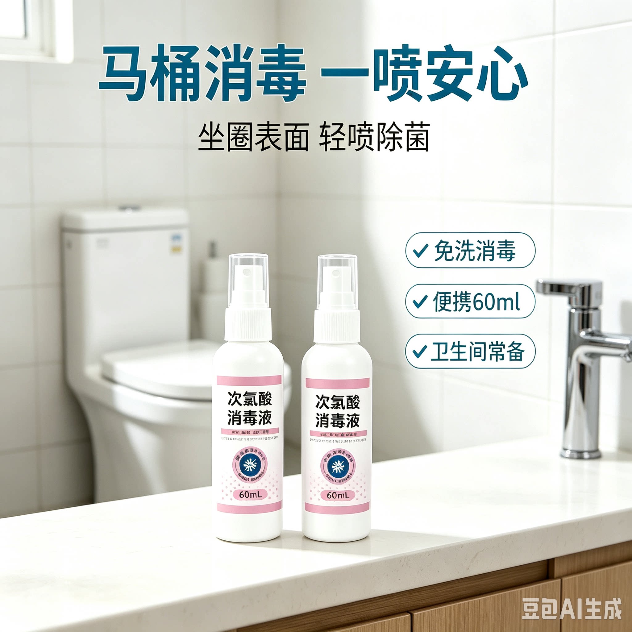 【户外差旅】hpv次氯酸消毒液杀菌99.99%旅行酒店便携式健身JM2
