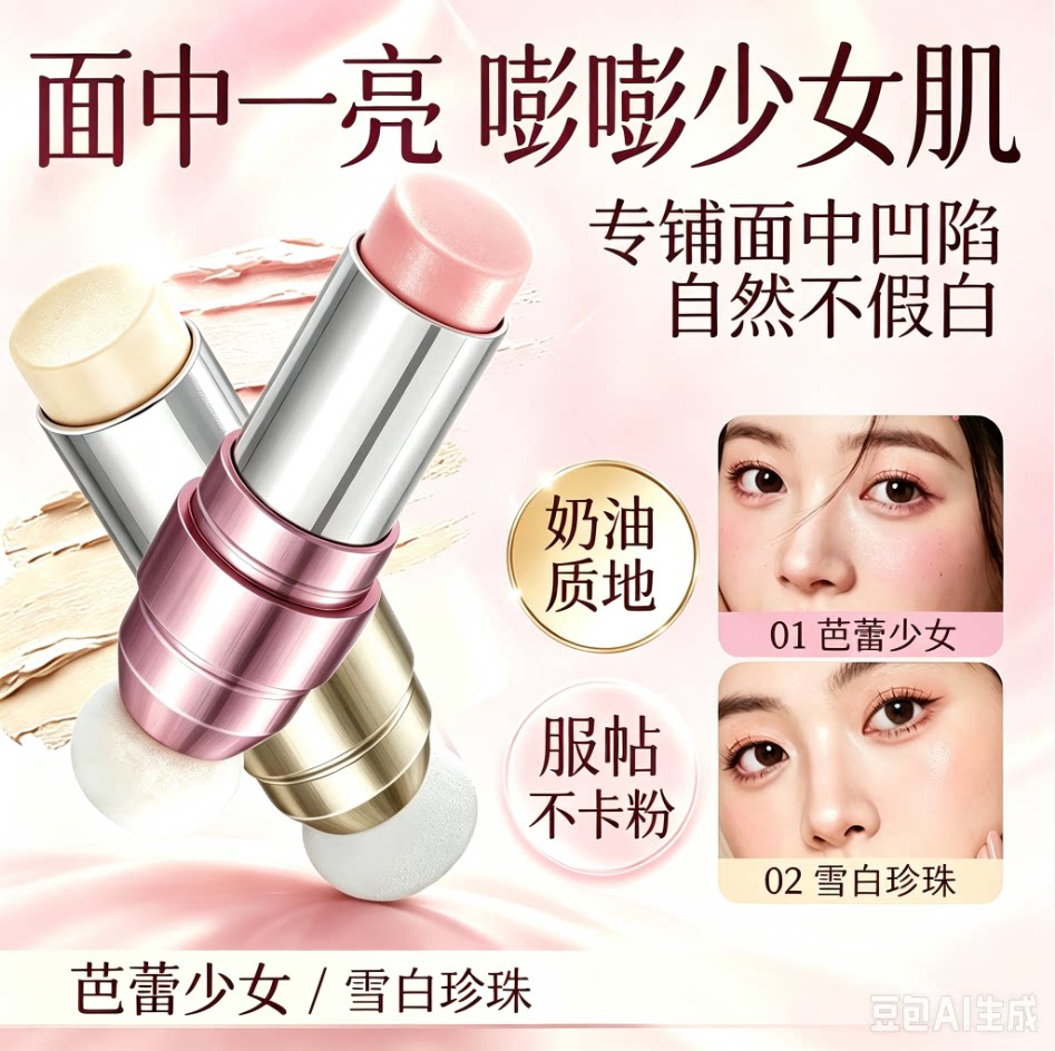 【新品上新】嘭嘭提亮水光棒立体骨相自然提气色持妆身体护理JM