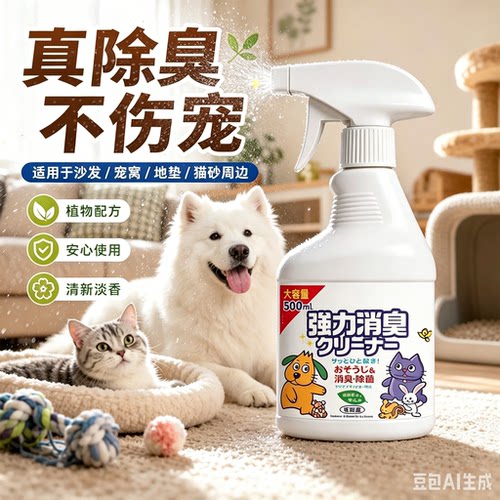 【下单立减50】犬猫通用臭喷雾天然成分去污除菌养猫芳香剂JM5