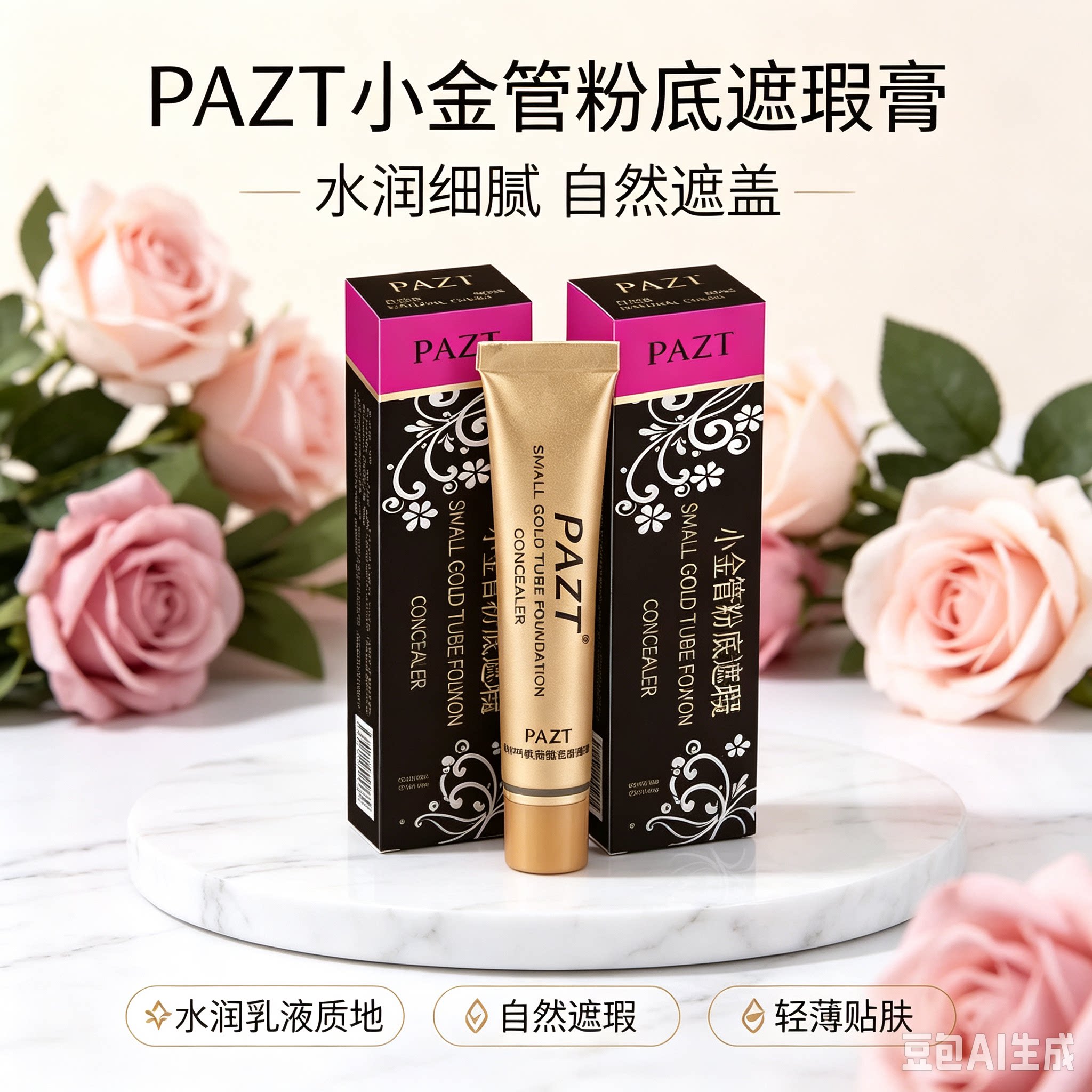 【精选好物】小金管遮瑕膏斑点痘印黑眼圈粉底液遮盖遮瑕力强JM