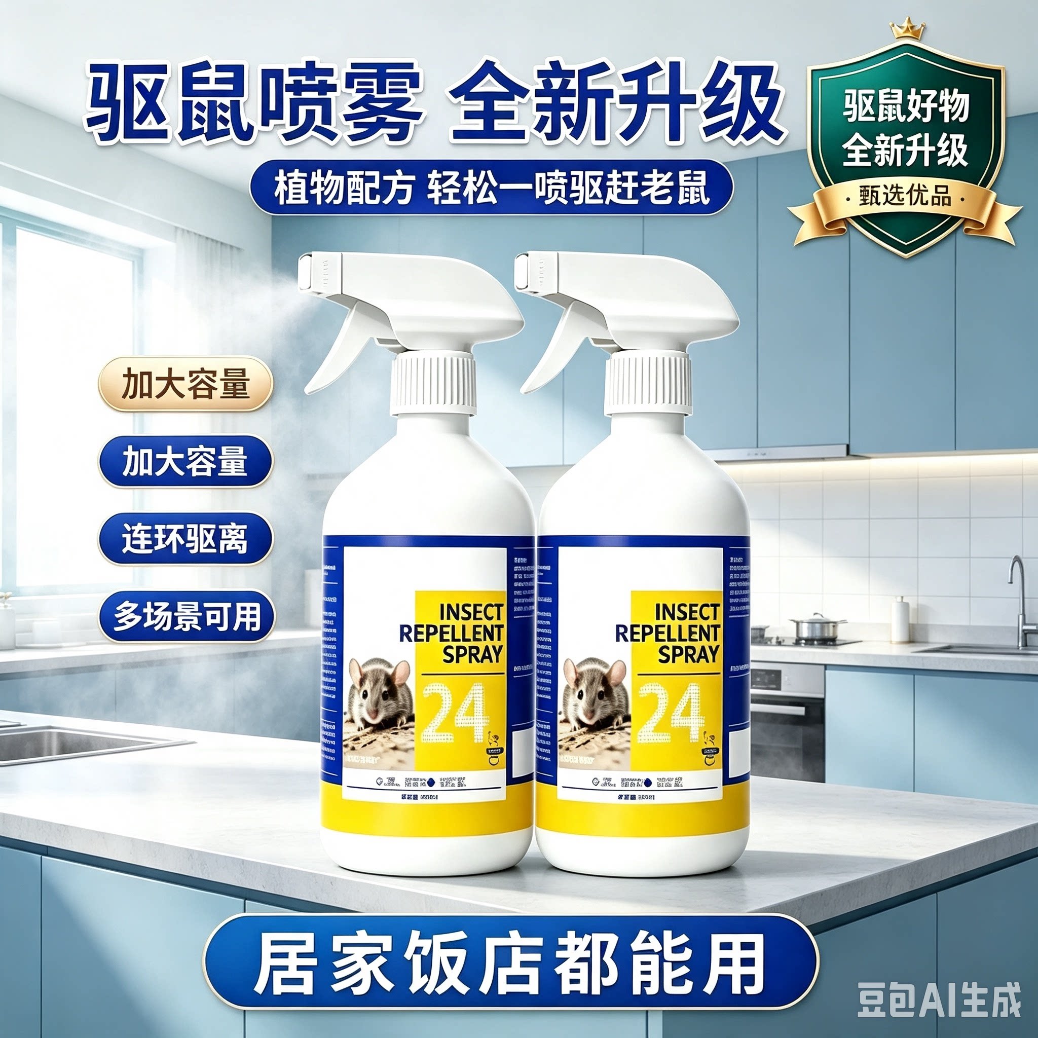 【抢!买一送一】家用驱鼠喷雾仓库饭店汽车发动机舱等专用JM