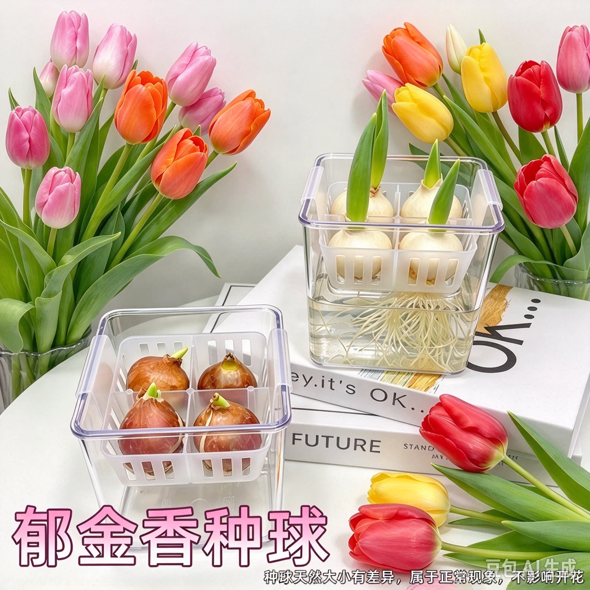 【郁金香种球】水培郁金香种球土培水培室内外阳台种植花卉种球JH