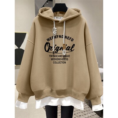 紫色连帽卫衣女宽松加绒2