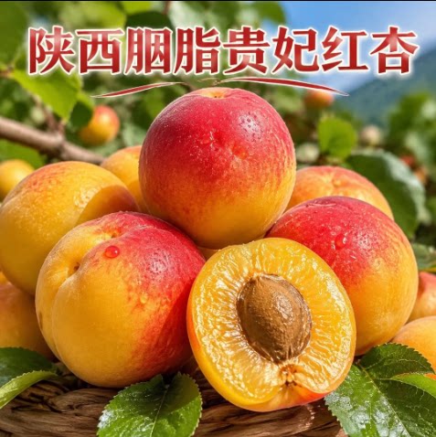 【下单立减50】陕西贵妃红杏胭脂红杏现摘现发新鲜红杏酸甜可口