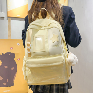 学院风双肩包女高颜值小众可爱痛包书包初中生大容量背包日常出行