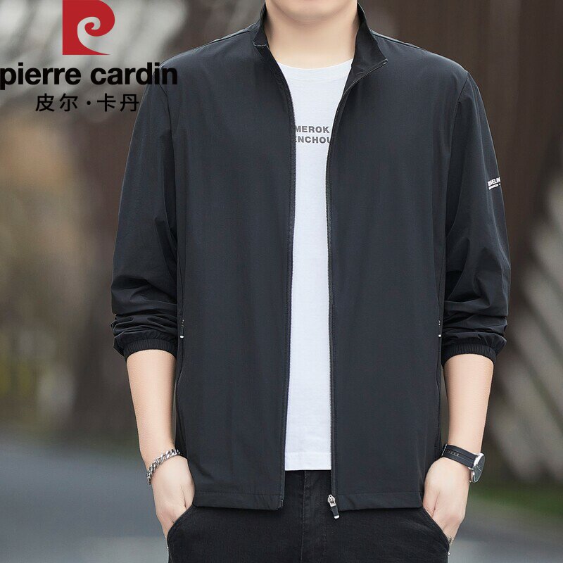 皮尔卡丹防晒服2026新款男士夏季薄款立领拉链夹克外套凉感防晒衣