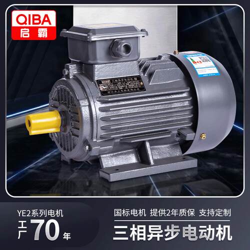 源头厂家YE3水泵风机机械三相交流电机Y3卧式4w三相异步电动机