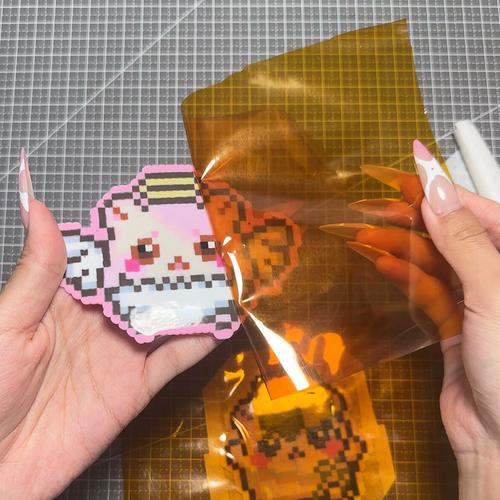 拼豆茶色亮面耐高温助烫片