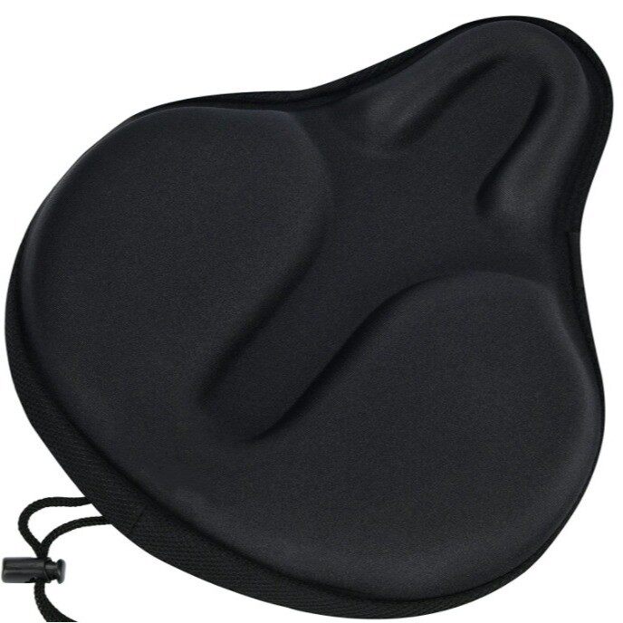 自行车加厚加宽山地车座套软车硅胶坐垫套健身车座垫跨境出口