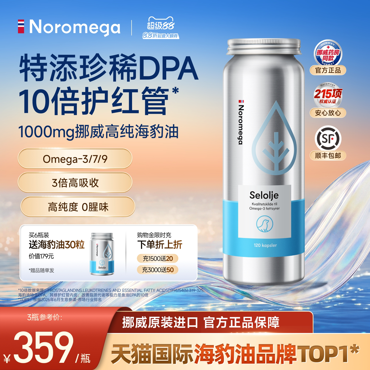 Noromega海豹油高浓度Omega3鱼油图片