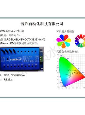 鲁邦品牌LED分析仪 宝蓝色LED测试模组 颜色识别感测模组与亮度闪