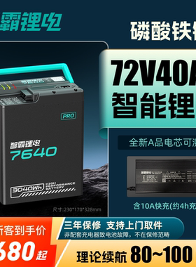 智霸【72V40AH】智霸锂电长续航电摩大锂电7640磷酸铁锂电池-立减