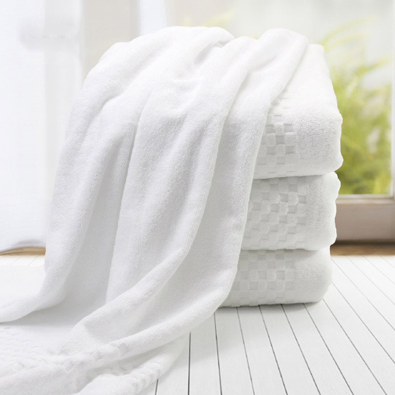 五星级酒店超大号浴巾纯棉白色成人男女柔软加大加厚超强吸水全棉