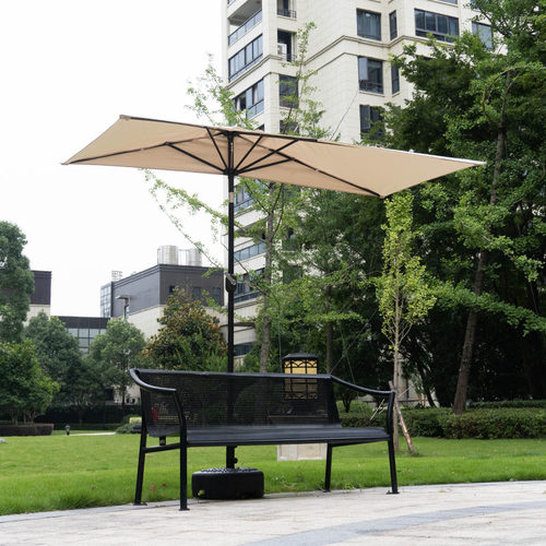 半边伞户外靠墙摇手伞边柱伞阳台绿植遮阳伞咖啡厅外摆太阳伞花圃