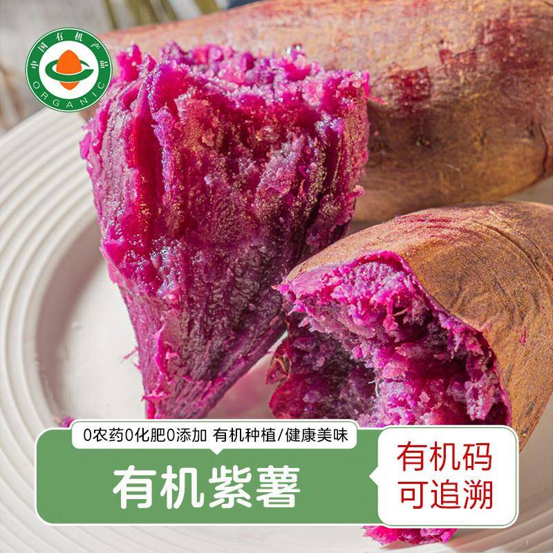 2025年新上市有机紫薯 新鲜有机蔬菜紫芋番薯有机菜
