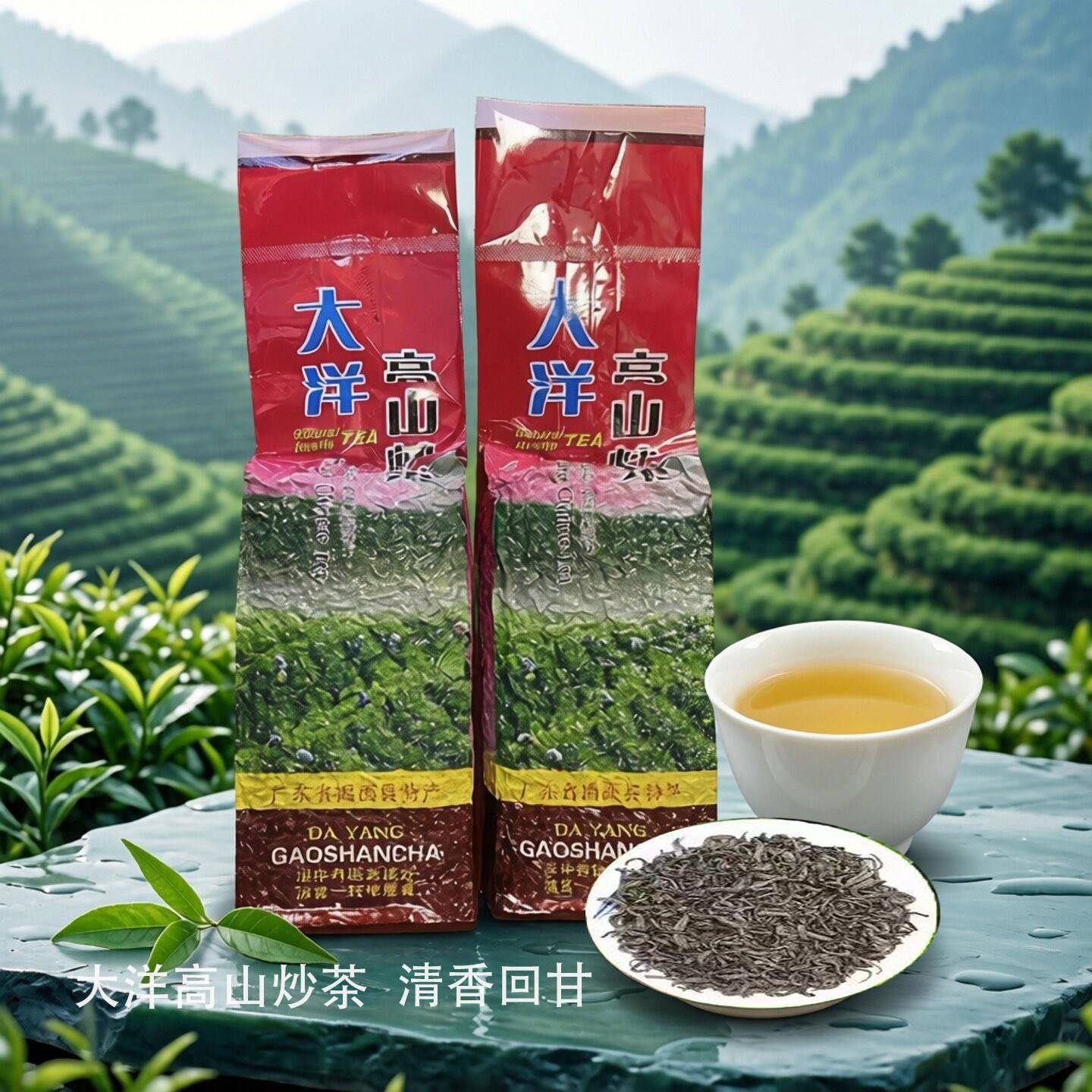 2026新茶揭阳高山大洋炒茶春季绿茶芯潮汕炒茶清香型揭西坪上炒茶