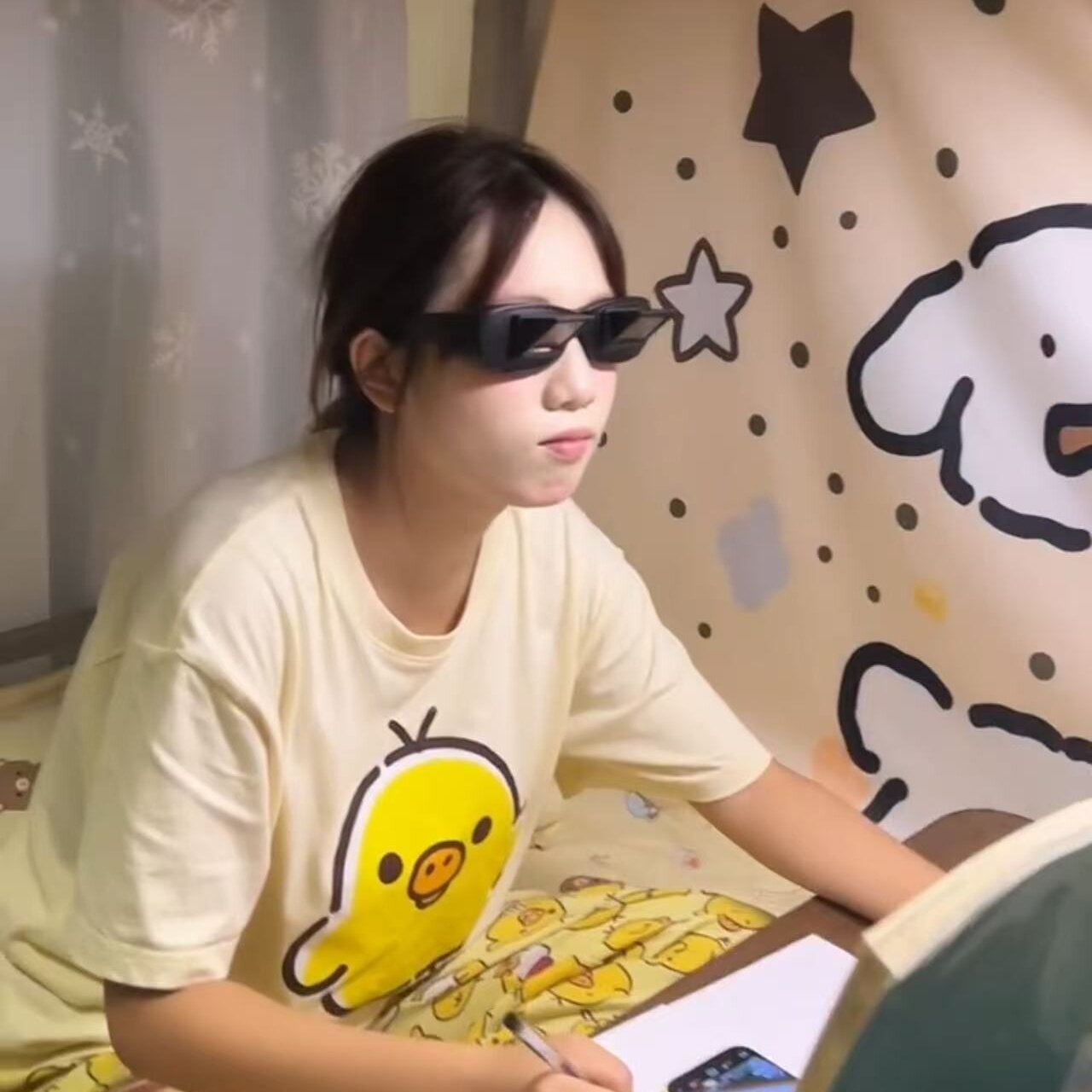 懒人眼镜！躺着看电视看书玩手机卧式多功能二次元折射镜防低头镜