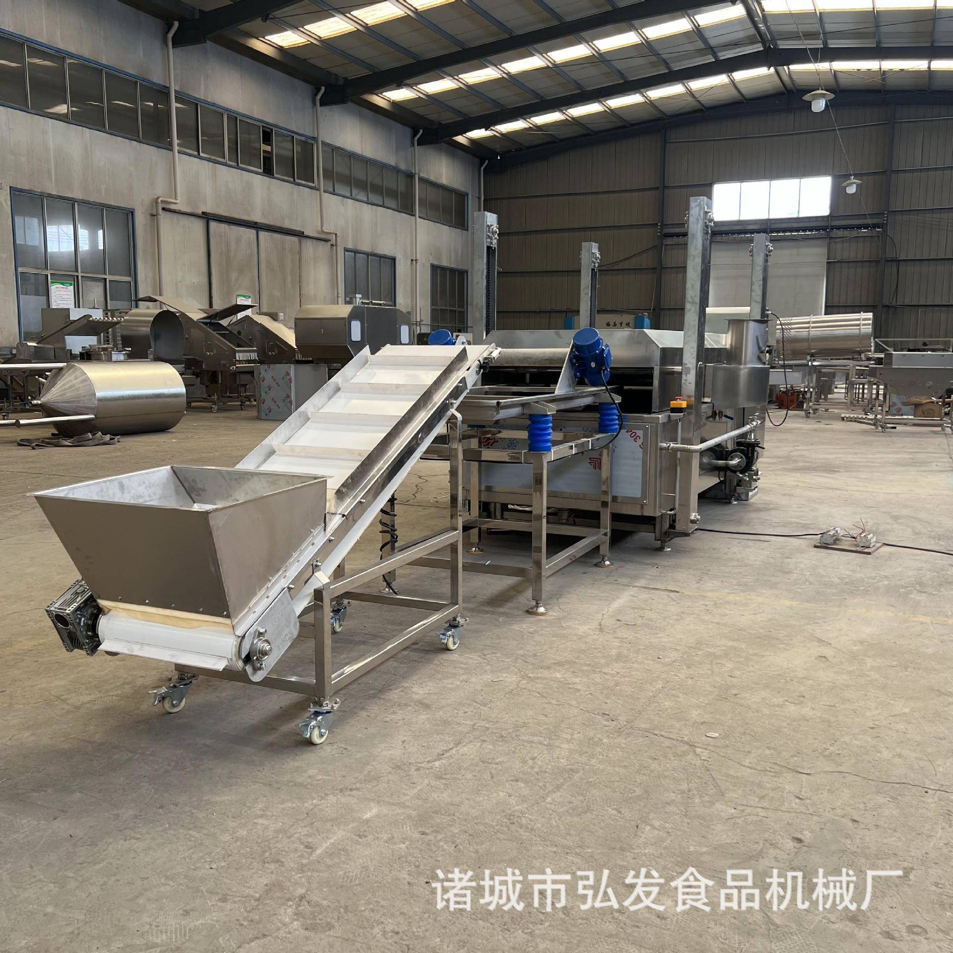 全自豆干油炸流水线炸 青豆蚕朵豆油炸锅 弘发猫动耳油设备
