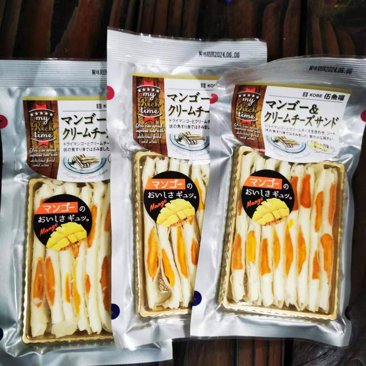 日本进口Kobe风味即食鱼零食 芒果芝士奶酪条 明太子海味零嘴